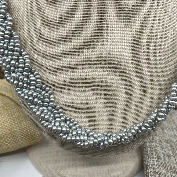 Vintage Honora 16-20" Adjustable Grey Pearl Necklace - Picture 5 of 16